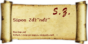 Sipos Zénó névjegykártya