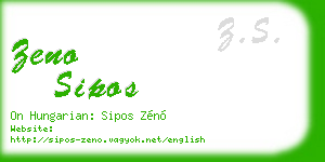 zeno sipos business card