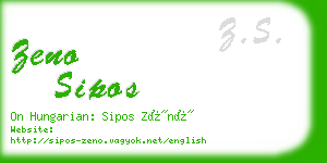 zeno sipos business card